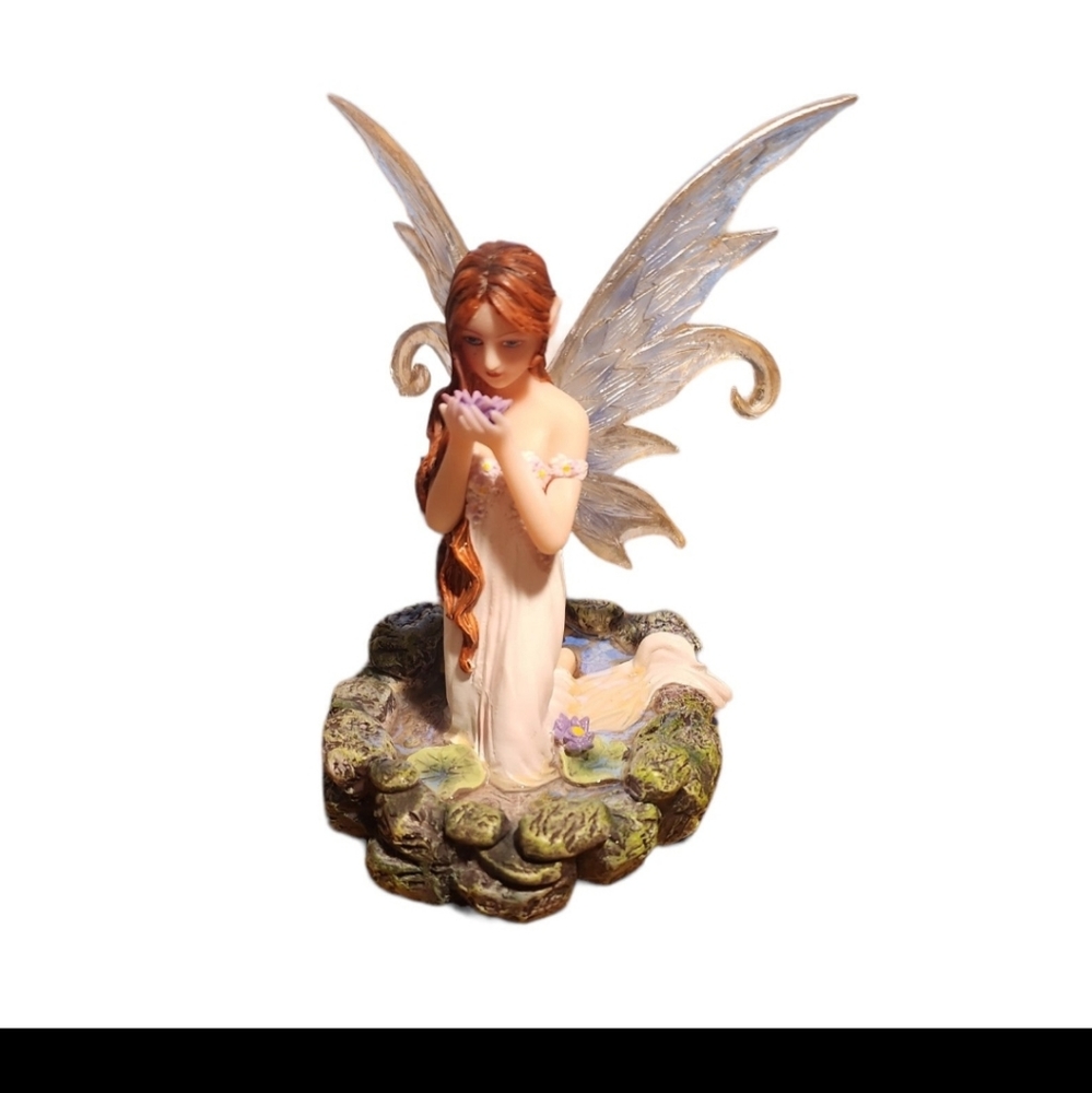 White Water Princess Fairy Kneeling in Pond